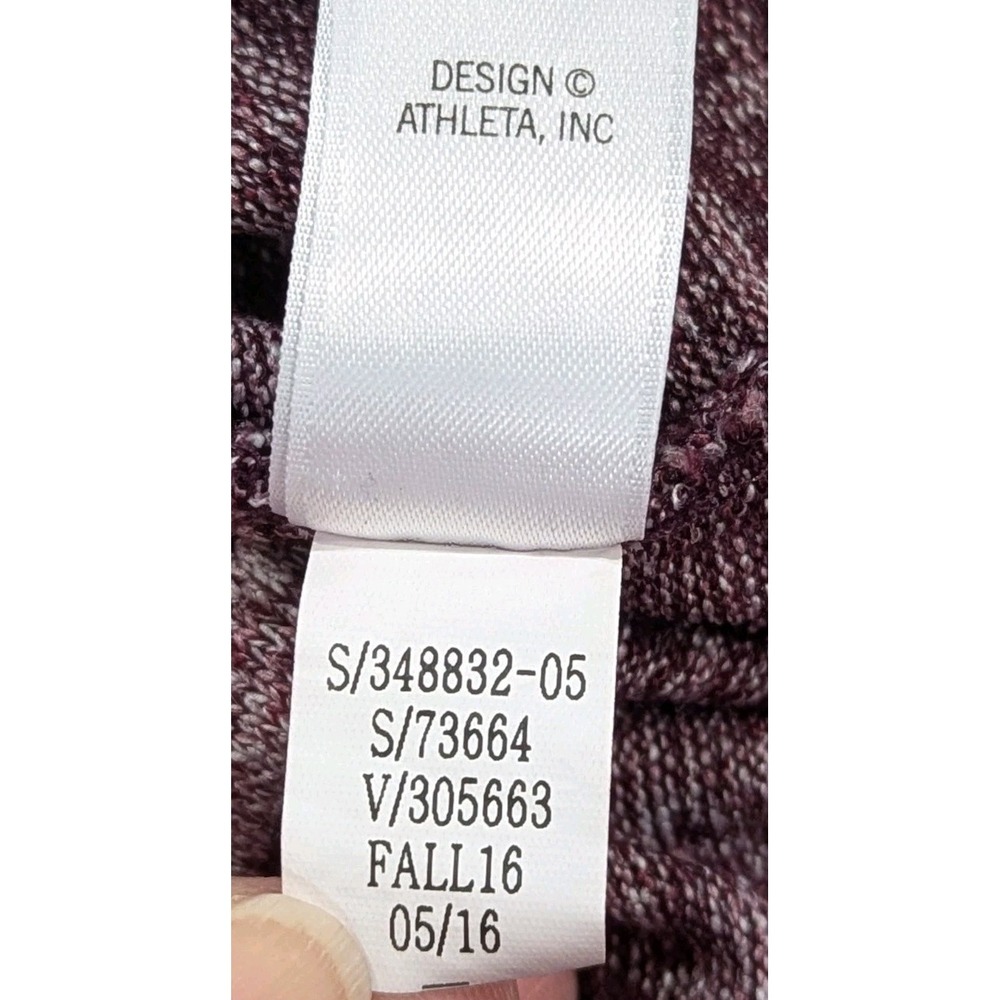 Athleta Womens Pose Layer Ease Crossover T-Back Top Heathered Plum Stretch Small - Picture 12 of 12